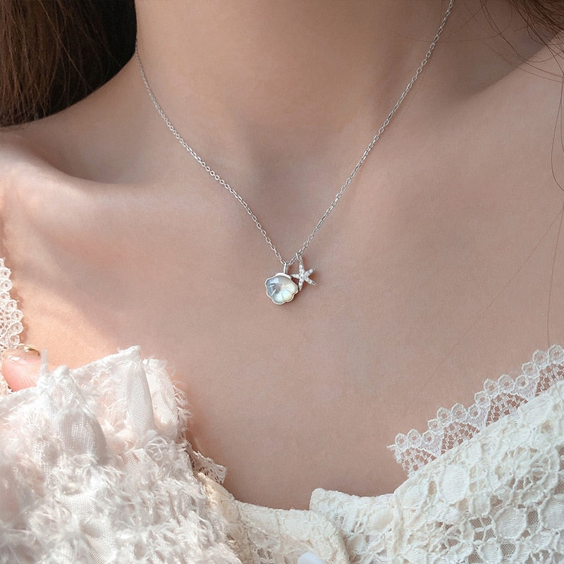 Shell Necklace Starfish Jewelry