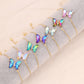 Colorful Crystal Butterfly Bracelet Gold Chain Jewelry - 7 Colors